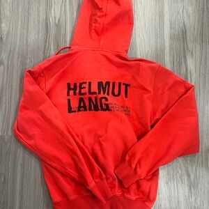 Helmut Lang Vibrant Red Sweatshirt Set
